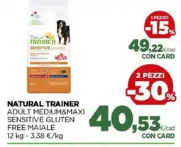 L´Isola dei Tesori Natural Trainer Adult Medium&Maxi Sensitive Gluten Free Maiale offerta