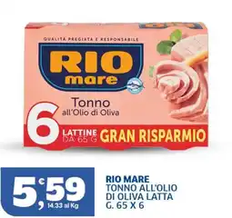 Ok Sigma Rio mare Tonno all'olio di oliva latta offerta