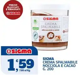Ok Sigma Sigma crema spalmabile nocciola e cacao offerta
