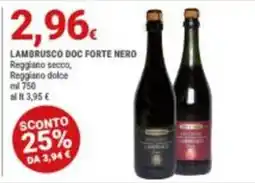 Doro Daily Lambrusco Doc Forte Nero offerta