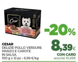 L´Isola dei Tesori Cesar Delizie Pollo Verdure Manzo e Carote in Salsa offerta