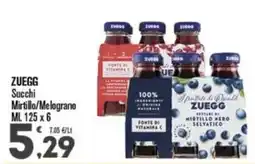 Punto é market Succhi Mirtillo/Melograno ZUEGG offerta