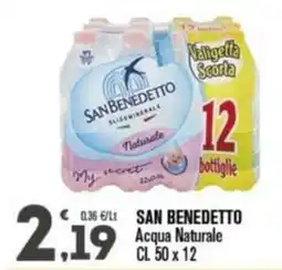 Punto é market San Benedetto Acqua Naturale offerta