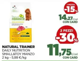 Natural Trainer Daily Nutrition Small&Toy Manzo