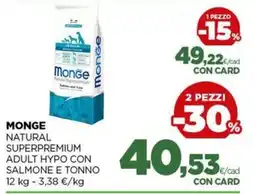 L´Isola dei Tesori Monge Natural Superpremium Adult Hypo con Salmone e Tonno offerta