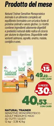 L´Isola dei Tesori Natural Trainer Sensitive Monoproteico offerta
