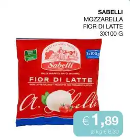 Coop Sabelli Mozzarella Fior di Latte offerta