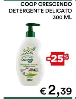 Coop COOP CRESCENDO DETERGENTE DELICATO 300 ML offerta