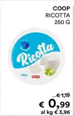 Coop COOP RICOTTA 250 G offerta
