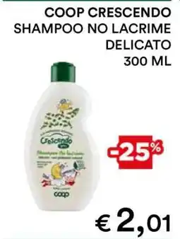 Coop COOP CRESCENDO SHAMPOO NO LACRIME DELICATO 300 ML offerta