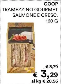 Coop COOP TRAMEZZINO GOURMET SALMONE E CRESC offerta