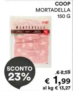 Coop COOP MORTADELLA 150 G offerta