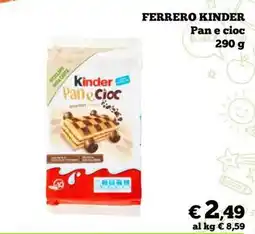 Coop Ferrero Kinder Pan e Cioc offerta