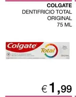 Coop COLGATE DENTIFRICIO TOTAL ORIGINAL 75 ML offerta