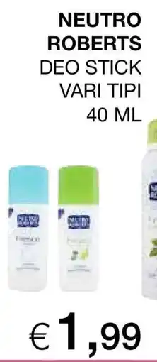 Coop Neutro Roberts Deo stick offerta