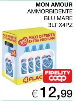Coop MON AMOUR AMMORBIDENTE BLU MARE 3LT X4PZ offerta