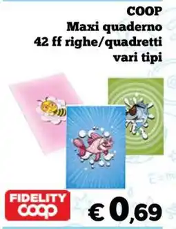 Coop COOP Maxi quaderno offerta
