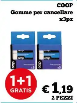 Coop COOP Gomme per cancellare offerta
