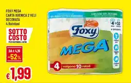 Famila FOXY MEGA CARTA IGIENICA 2 VELI DECORATA offerta