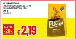 Famila Gran Pavesi Snack Tarallini Olio di Oliva ed Extra Vergine/Tocchetti al Mais offerta