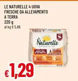 Famila LE NATURELLE 4 UOVA FRESCHE DA ALLEVAMENTO A TERRA offerta