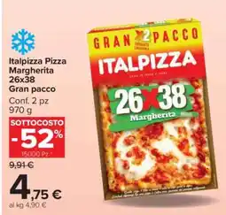 Carrefour Italpizza Pizza Margherita 26x38 Gran pacco offerta