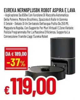 Famila EUREKA NERN6PLUSBK ROBOT ASPIRA E LAVA offerta