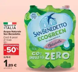 Carrefour Acqua Naturale San Benedetto offerta