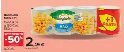 Carrefour Bonduelle Mais 3+1 offerta