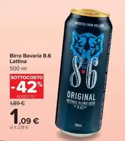 Carrefour Birra Bavaria 8.6 Lattina offerta