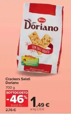 Carrefour Crackers Salati Doriano offerta