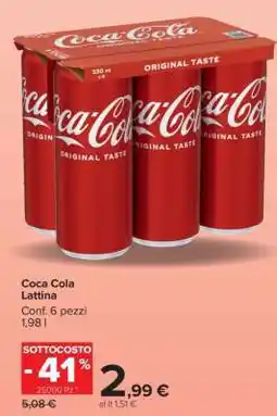 Carrefour Coca Cola Lattina offerta