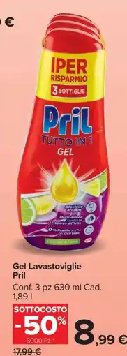 Carrefour Gel Lavastoviglie Pril offerta
