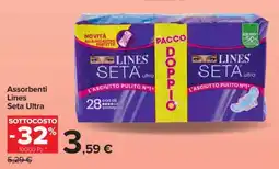 Carrefour Assorbenti Lines Seta Ultra offerta