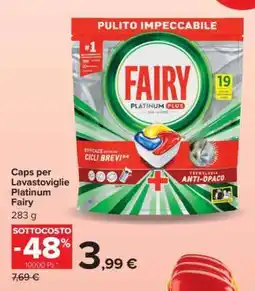 Carrefour Caps per Lavastoviglie Platinum Fairy offerta