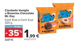 Carrefour Ciambelle Vaniglia o Brownies Cioccolato Mr Day offerta
