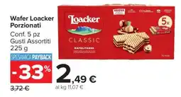 Carrefour Wafer Loacker Porzionati offerta