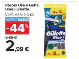 Carrefour Rasoio Usa e Getta Blue3 Gillette offerta
