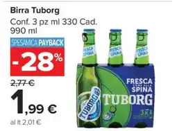 Carrefour Birra Tuborg offerta