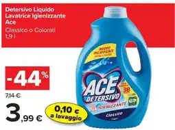 Carrefour Detersivo Liquido Lavatrice Igienizzante Ace offerta