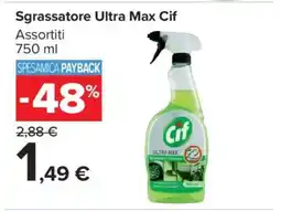 Carrefour Sgrassatore Ultra Max Cif offerta