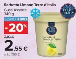Carrefour Sorbetto Limone Terre d’Italia offerta