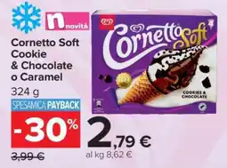 Carrefour Cornetto Soft Cookie & Chocolate o Caramel offerta