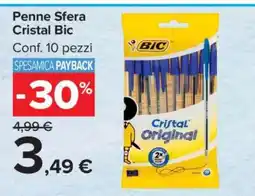 Carrefour Penne Sfera Cristal Bic offerta