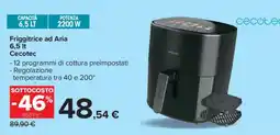 Carrefour Friggitrice ad Aria 6,5 lt offerta