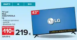 Carrefour TV Led Mod. 43AU731COLA Lg offerta