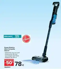 Carrefour Scopa Elettrica Ultra Compatta Hoover offerta