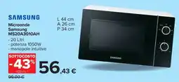 Carrefour Microonde Samsung MS20A3010AH offerta