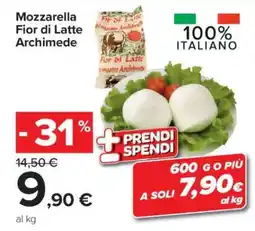 Carrefour Mozzarella Fior di Latte Archimede offerta