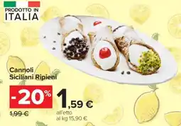 Carrefour Cannoli Siciliani ripieni offerta